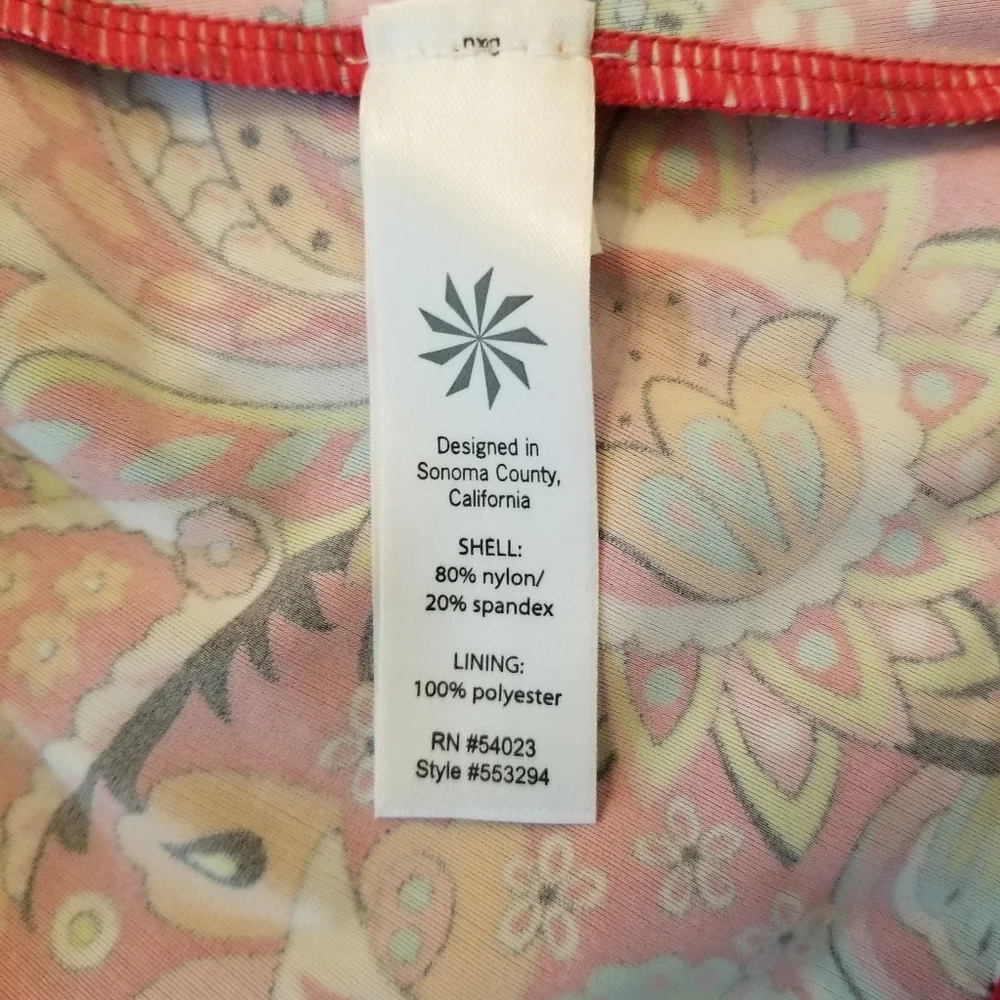 Athleta Salina Paisley Swimsuit dress floral S - Picture 4 of 8